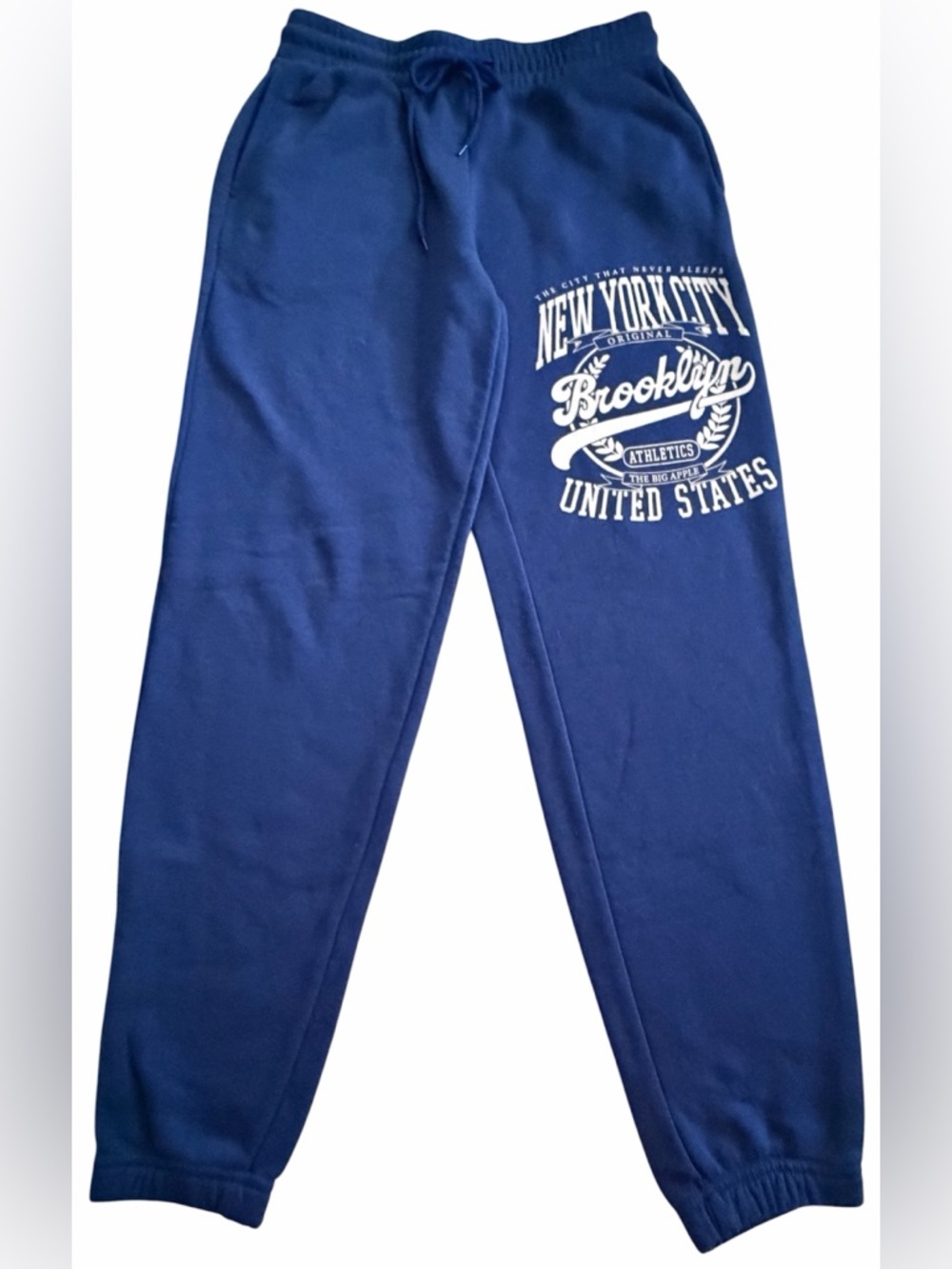 Blue Brooklyn Graphic Jogger Sweatpants